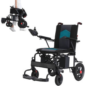 Electric Wheelchair,All Terrain Motorized Wheelchair for Seniors,Long Range Lightweight Foldable Electric Wheelchair15 Mile Range, 500W Motor