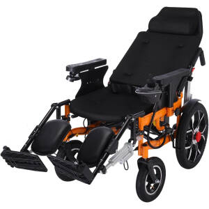 20Miles Long Travel Range,Lightweight Reclining Electric Wheelchair for Adults,All Terrain Foldable Intelligent Motorized Wheelchair,Power Reclining Wheelchair for Travel and Daily Use(Wider 21")