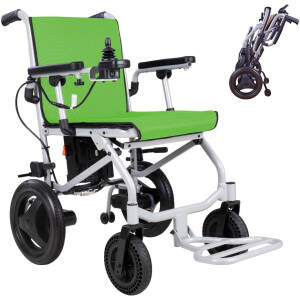 Rubicon DX04 - World Lightest (only 30lbs) Foldable Electric Wheelchair - Travel Size with Detachable Battery - Airline Approved - User Friendly - 10 mi Cruise Range (Model4)
