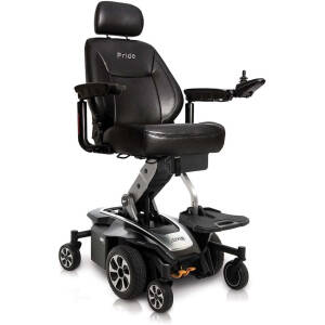 Pride Mobility Jazzy Air 2 Group 2 Power Chair with U-1 Batteries, Mid Wheel Drive, Motorized Electric Wheelchair for Adults, 300 lbs. WC, Up to 4 MPH, 16.8 Miles Range Per Charge