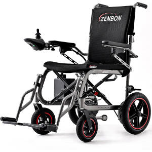 12 Miles Cruise Range ZENBON Electric Wheelchairs for Adults, Lightweight Foldable Powered Wheelchair, Intelligent Motorized Wheelchairs for Seniors,Portable All Terrain Electric Mobility Chair