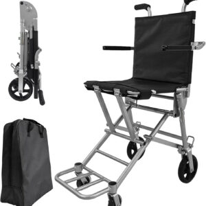 Wheelchair for Adults,Transport Wheelchair Lightweight Foldable,Weighing only 13.3 pounds,Portable Folding Travel Transfer Wheel Chairs for Seniors