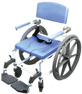 Shower Wheelchair Bath Toilet Commode Bariatric 22 X-Wide Seat with 24 Tires by EZee Life