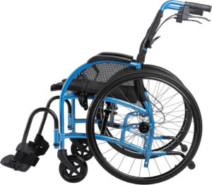 Comfort 24+AB Lightweight Wheelchair for Adults with Attendant Brakes - Folding Design for Transport with Ergonomic Adjustable Lumbar Back Support - 18" Seat Width (Medium)