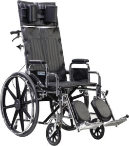 Drive Medical STD22RBDDA Sentra Heavy Duty Wheelchair with Detachable Desk Arms and Swing Away Leg Rests, Black
