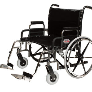 Everest & Jennings Paramount XD Wheelchair, Detachable Desk Arms & Swingaway Footrests, 26" Seat, Silvervein Color