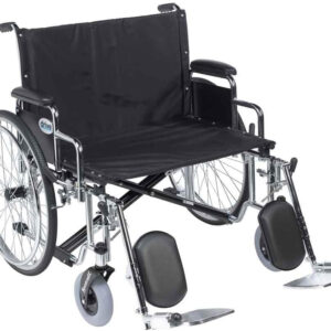 Drive Medical STD26ECDDA-ELR Sentra Ec Heavy Duty Extra-Extra-Wide Wheelchair, Black