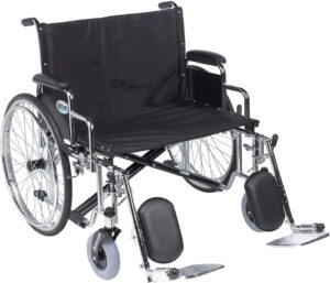 Drive Medical STD30ECDDA-ELR Sentra Ec Heavy Duty Extra-Extra-Wide Wheelchair, Black