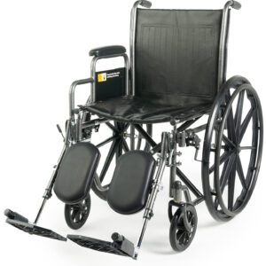 Graham-Field - 3H020100 Everest & Jennings Advantage LX Wheelchair, Fixed Full Arms & Swingaway Footrests, 18" Seat, Silvervein Color