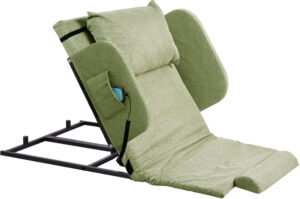 Electric Lifting Bed Backrest, Electric Lifting Backrest for Bed, Sit-up Back Rest Chair with Armrest, Remote Control Device, Cushions and Foot Pad for Pregnant, Handicap, Patient, 660lbs Capacity