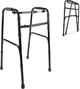 PEPE Mobility - Folding Walker Without Wheels, Lightweight, Adjustable Height, Seniors, Narrow, Elderly