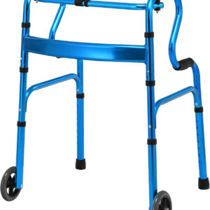 Goplus 3-in-1 Stand-Assist Folding Walker with 5" Wheels, Heavy Duty Walking Mobility Aid Supports up to 440lbs, Can be Used as Toilet Safety Rail, Narrow Drive Walkers for Seniors Elderly Adult