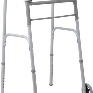 Medline Lightweight Folding Walkers for Seniors, Adults with 5” Wheels, Steel Frame Supports up to 400 lbs.