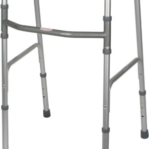 Medline One-Button Folding Walkers for Adults, Durable and Portable Mobility Aid, Ideal for Medical Patients, Hospitals, and Nursing Homes - Pack of 2