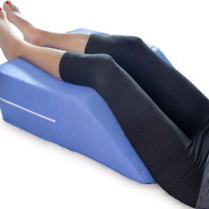 DMI Firm Leg Wedge Pillow for Back Pain Relief (FSA Eligible), High-Density Foam, Bed Wedge Pillow For Legs Elevation, Knee Pain, Post Surgery Pillow, Circulation and Swelling, Pregnancy, Blue