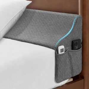EUHAMS Queen Size Bed Wedge Pillow for Headboard Bed Gap Filller/Mattress Gap Filler (0-7") - Wedge Pillow Headboard Triangle Foam Pillows Wedges Between Headboards Mattress (Grey,60"x10"x6")
