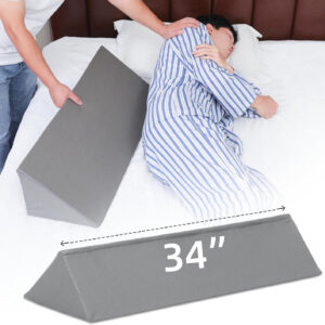 Fanwer Wedge Pillow for Side Sleeping, 34" Back Pillow for Side Sleeper, Bed Wedges & Body Positioners for After Surgery, Pregnancy Support, Back Pain, Preventing Bedsores