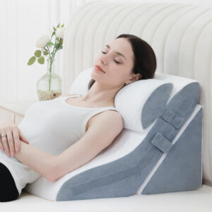 3PCS Bed Wedge Pillow for Sleeping, 20-in-1 Adjustable Memory Foam Pillow Wedge for Back Leg Pain Relief, 23" Wide Wedge Pillow for After Surgery, Acid Reflux, Snoring, Back Pain