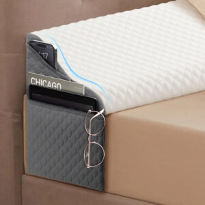 Queen Size Bed Wedge Pillow Headboard, Pillow Wedge for Headboard Gap(0-8"), Mattress Gap Filler Wedge, Stop Items Falling and Get Quality Sleep,Ergonomic Design, Non-Slip, Breathable(60"X10"X6")