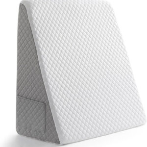 Premium Bed Wedge Pillow - Ergonomic Support for Sleeping, Post-Surgery, Acid Reflux Relief, and More - CertiPUR-US Certified Memory Foam - Removable Cover Included, Triangle, 24" x 22" x 7.5"