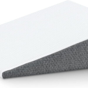 Wedge Pillow with Foam Top for Sleeping,Reading and Rest, 8 Inch Elevated Support Triangle Bed Pillow for Legs and Back Support with Washable Cover