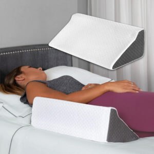 Kölbs Side Wedge Pillow for Sleeping, Back Pillow Wedge Stylish Jacquard, Bed Wedge & Body Positioners Pillow for Side Sleepers, Wedge Pillows for After Surgery, Foam Wedge Pillow, Pregnancy Wedge