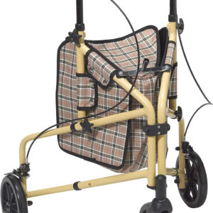 Drive Medical Winnie Lite Supreme Rollator Walker with Wheels, Tan Plaid