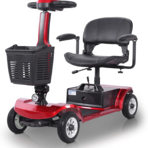 Electric Mobility Scooters 4-Wheel Mobility Scooters for Travel, Adults, Elderly,Long Range Power Extended Battery with Charger & Basket