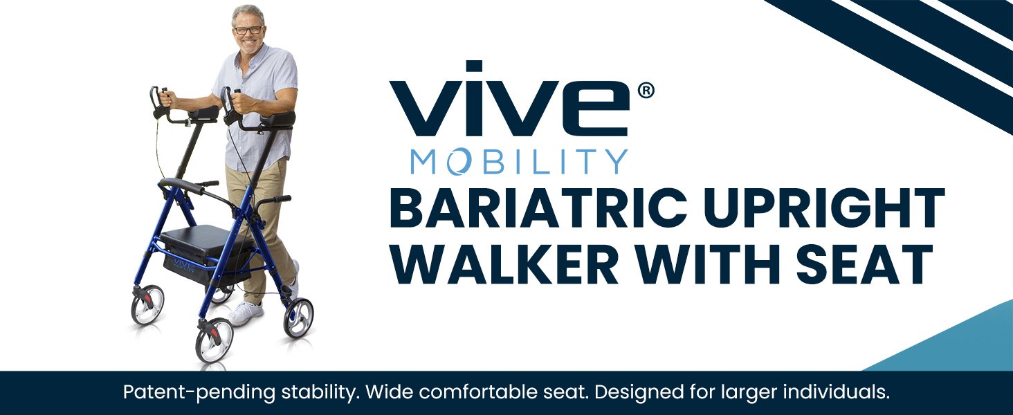 Vive Mobility Bariatric Upright Walker With Seat