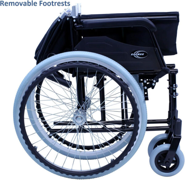Karman 24 pounds LT-980 Ultra Lightweight Wheelchair Black