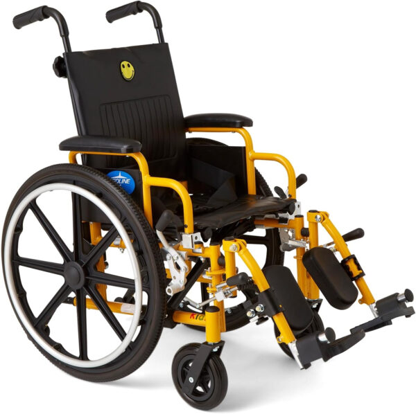 Medline Pediatric Wheelchair for Children – Promoting Comfort and Mobility, 14”W x 12”D Seat