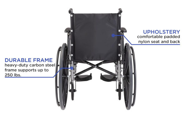Invacare TRSX58FBP Series Tracer SX5 Everyday Folding Wheelchair for Adult with 18″ Seat and Desk Arms