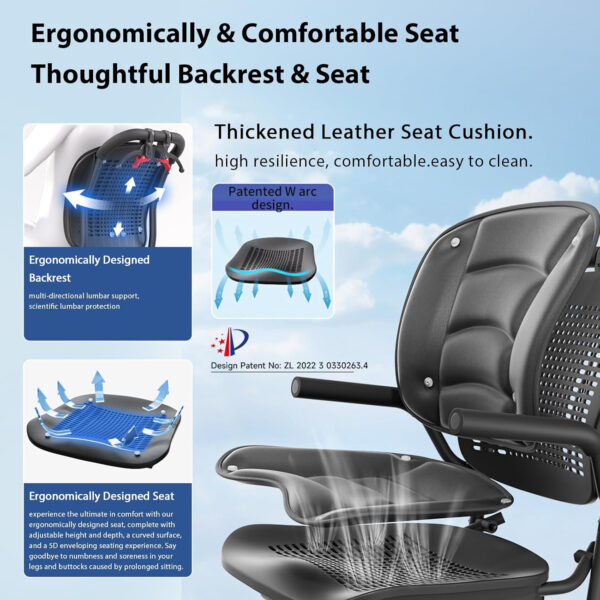Ultra Lightweight Transport Wheelchair Foldable, Portable Travel Wheelchair for Adults Senior, with Ergonomics Comfortable Seat Cushion, Telescopic Handle for Travel