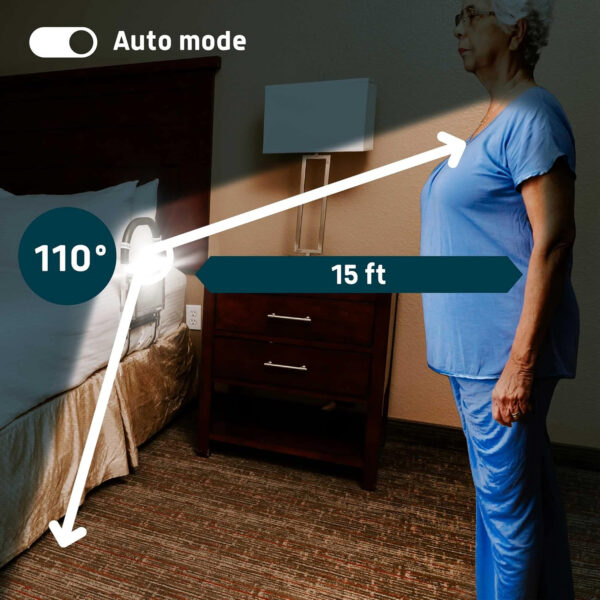 Lunderg Bed Rails for Elderly Adults Safety – with Motion Light, Storage Pocket & Non-Slip Handle Bar – Bed Railings for Seniors & Surgery Patients – The Bedside Assist Makes Getting in & Out Easier