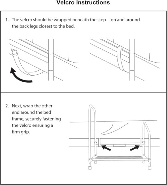 Step2Bed Bed Rails For Elderly with Adjustable Height Bed Step Stool & LED Light for Fall Prevention – Portable Medical Step Stool comes with Handicap Grab Bars making it easy to get in and out of bed