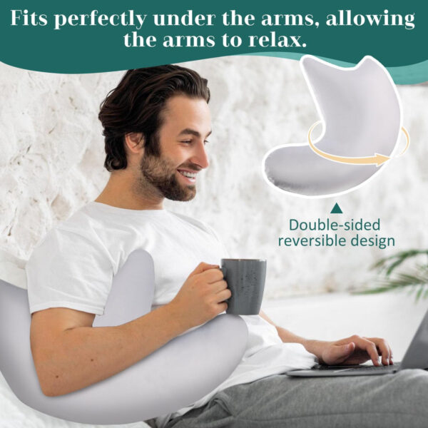 HARBOREST Shoulder Surgery Pillow – Shoulder Pillow for Shoulder Pain, Rotator Cuff Pillow for Sitting (Light Grey)