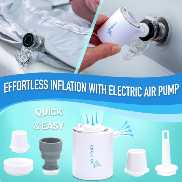 Circa Air Portable Bath Tubs Adults – Medical Inflatable Tub for Bedridden, Handicap, Elderly, Disabled Patients, Collapsible Bathtub System for Elderly Care, Full Bodywash & Hair Washing in Bed