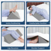 Fanwer Wedge Pillow for Side Sleeping, 34" Back Pillow for Side Sleeper, Bed Wedges & Body Positioners for After Surgery, Pregnancy Support, Back Pain, Preventing Bedsores - Image 4