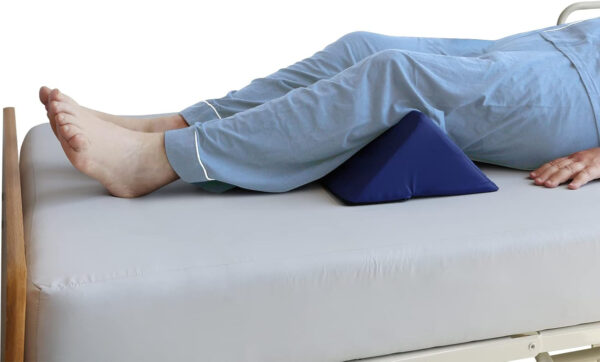 NYOrtho Positioning Wedge 45° – Bed Wedge Pillow for Pressure Relief & Alignment – Side Sleeping Support for Elderly, Coccyx, Hip & Spine Stability, Wipeable Non-Slip Cover – 17x8x8 in