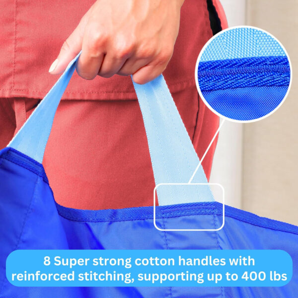 EYRA Positioning Bed Pads for Elderly, Positioning Bed Pad with Reinforced Handles 48×40, Slide Sheets for Moving Patients, Bed Positioning Pad Designed for Turning, Lifting & Sliding Elderly