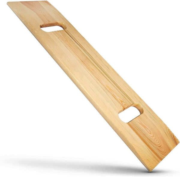 DMI Transfer Board and Slide Board, FSA Eligible, Made of Heavy-Duty Wood for Patient, Senior and Handicap Move Assist and Slide Transfers, Holds up to 440 Pounds, 2 Cut out Handles, 30 x 8 x 1