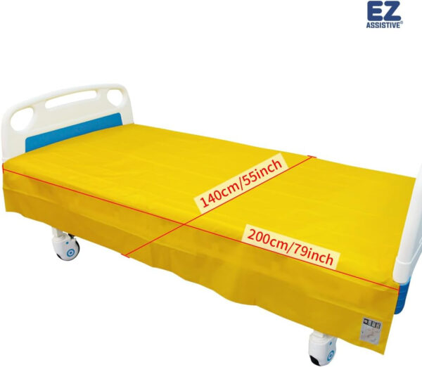 Patient Transfer Slide Sheet Transfer Draw Sheet for Patient in-Bed Transfer and Repositioning Easy Apply and Use (Yellow-Flat 56 * 78 Inches)