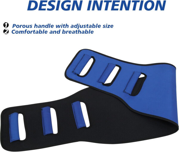 Padded Bed Transfer Nursing Sling for Patient, Bed Transfer Board Extra Wide Non-Slip, Elderly Safety Lifting Aids Bed Assist Handle Back for People with Bedridden People (Black)