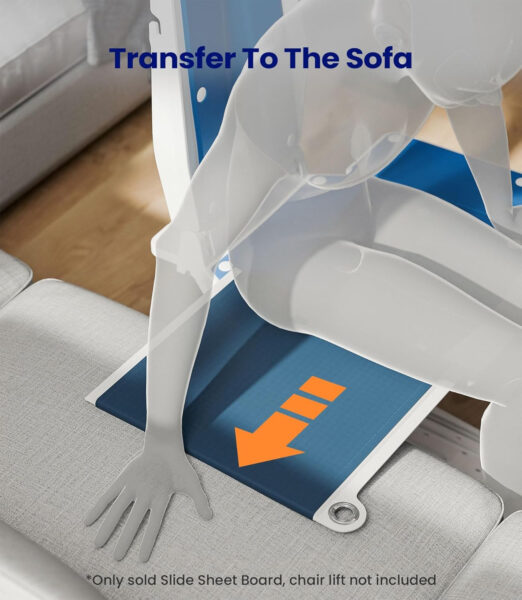 Maidesite Slide Sheet Board for Chair Lift, Tubular Slider Sheets, Positioning Patient Transfer Device, Assisting Seniors in Chair Lift & Moving into Bathtubs, AY01