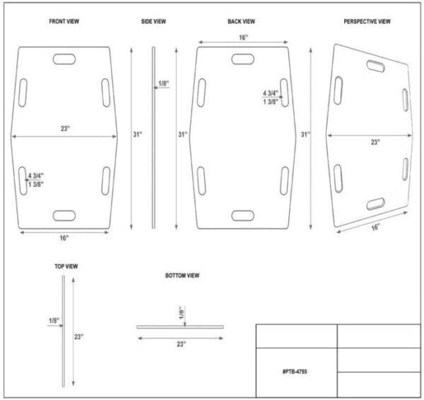 Patient Transfer Sheet Slide Board, 31″ x 23″ Long and Strong Slider Board with 250 Lbs. Weight Capacity