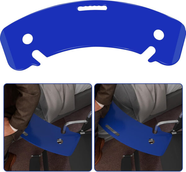 Curved Transfer Board Plastic Slide Board for Transferring to Wheelchair, Chair, Bed, Toilet, Car for Patient, Elderly, Disabled, 31.1 * 9.84 * 0.46″ 3.64 lbs ABS Transfer Devices (Blue)