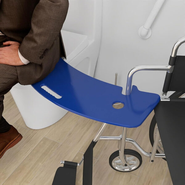 Curved Transfer Board Plastic Slide Board for Transferring to Wheelchair, Chair, Bed, Toilet, Car for Patient, Elderly, Disabled, 31.1 * 9.84 * 0.46″ 3.64 lbs ABS Transfer Devices (Blue)