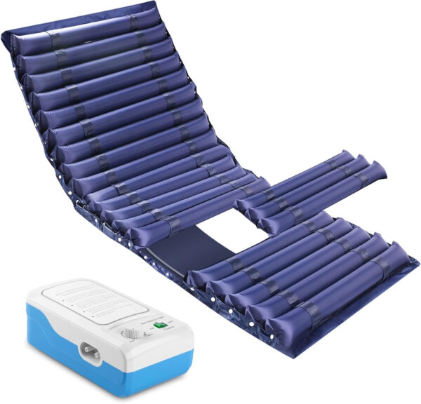 Alternating Air Pressure Mattress, Waterproof, 72.8″L x 33.5″W x 2.6″H, 300 lbs, Quiet Pump System, Fits Most Bed Sizes