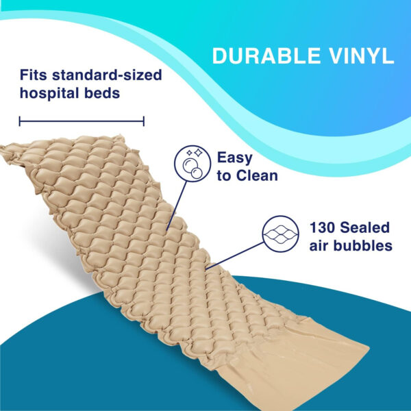 MedVance Premium Alternating Air Pressure Mattress Pad with Ultra Quiet Alternating Pump | Pressure Sore and Ulcer Prevention and Relief | Use on Medical, Hospital, or Standard Bed