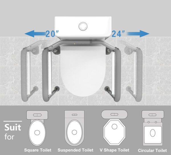Delog Toilet Safety Rails 350 lb